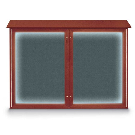 United Visual Products Open Faced Traditional Corkboard, 72x48" UV646A-GOLD-CINNABA